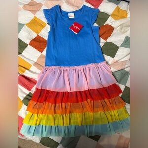 Hanna Anderson - size 12, NWT, Colorful Rainbow tulle Kids Dress